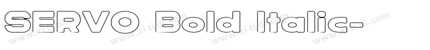 SERVO Bold Italic字体转换